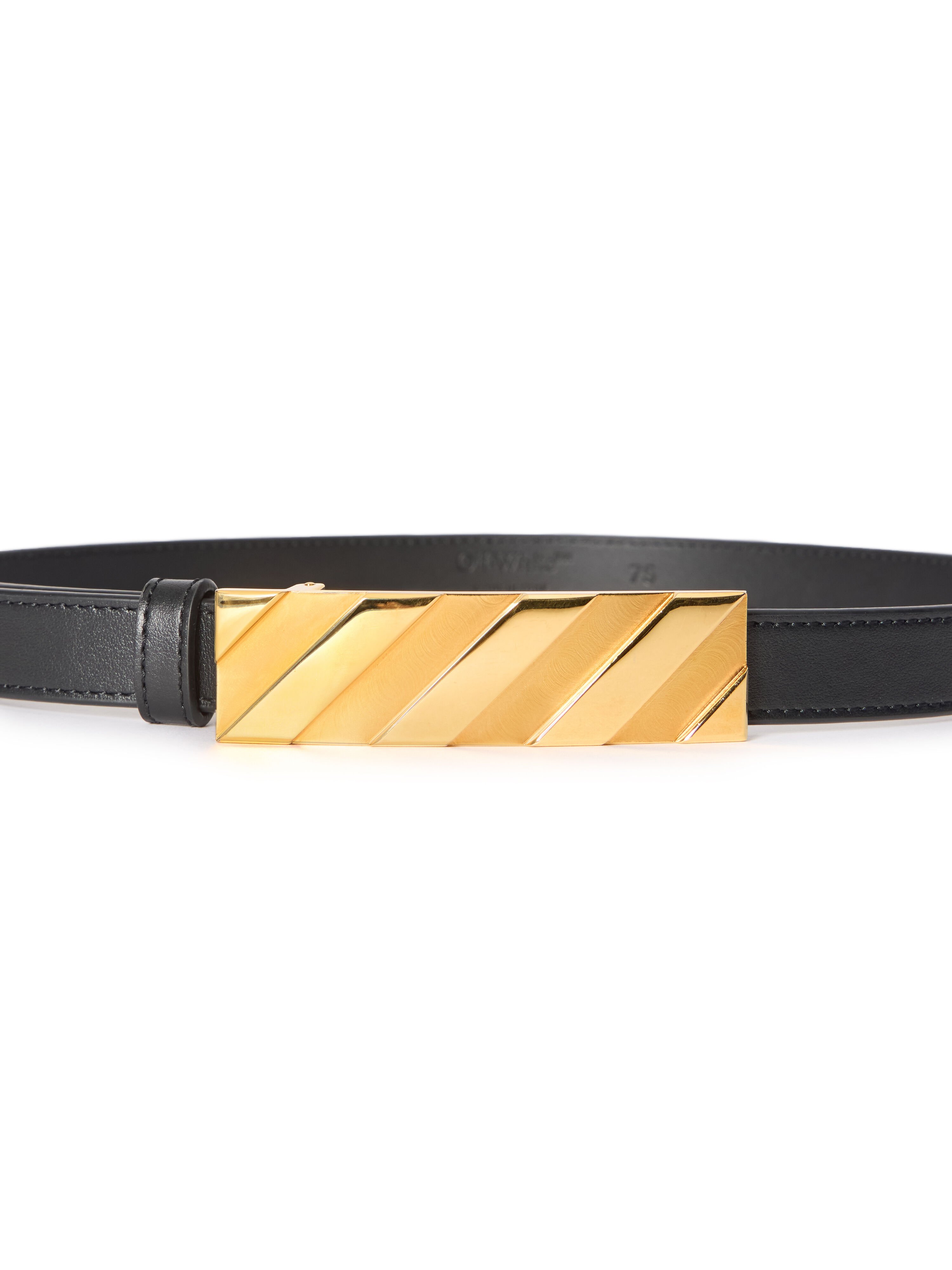 OFF WHITE Diagonal Belt 25Mm BLACK OWRB13ES26LEA001