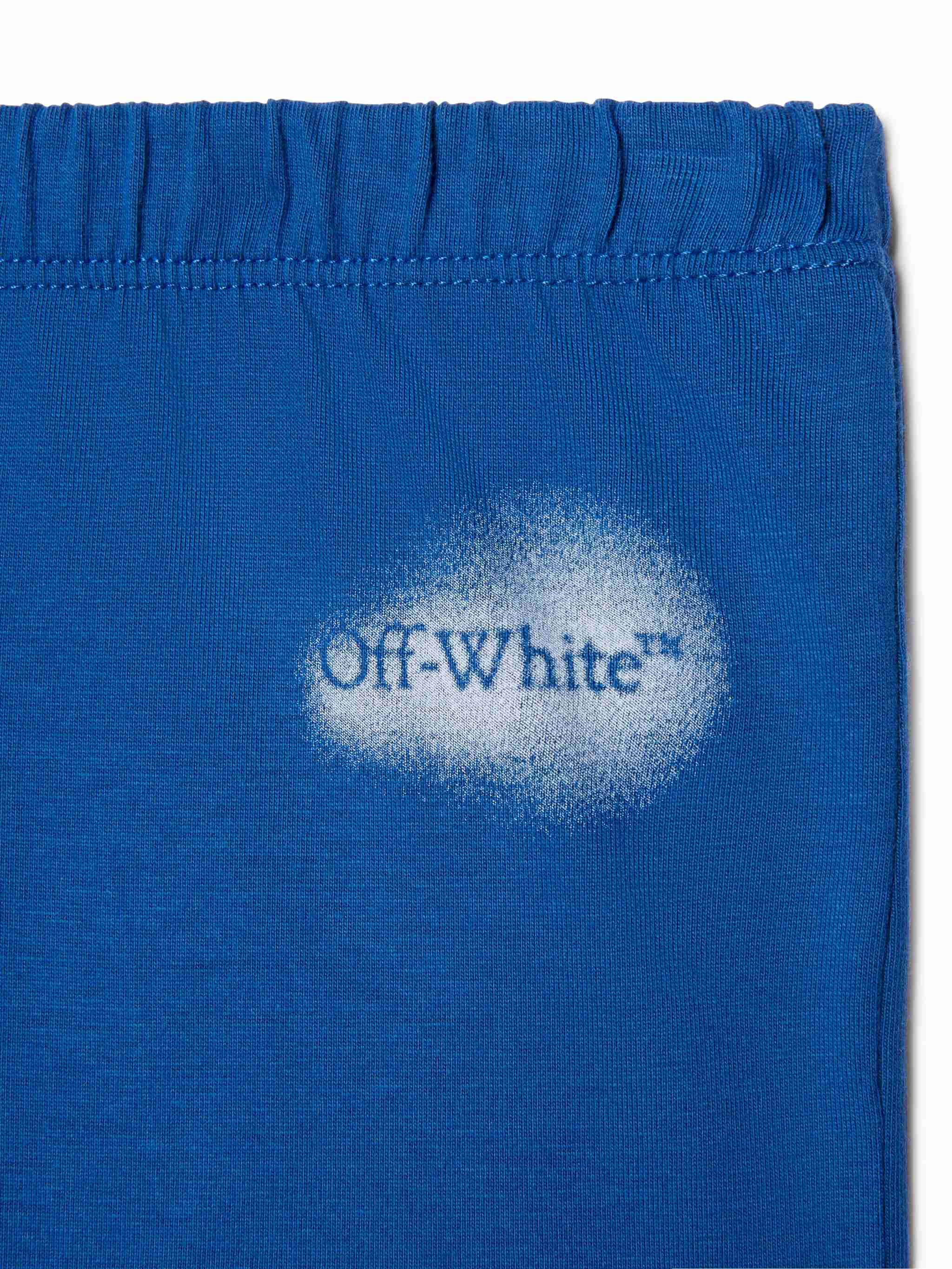 OFF WHITE Shorts Mit Sprüh-Pfeil BLUE OB6X002S25JER001