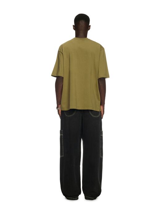 OFF WHITE Green Winter Stamp T-Shirt GREEN OMAA120S25JER00L