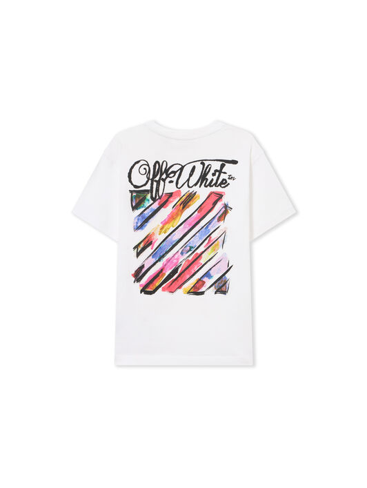 OFF WHITE Diag Watercolor Tee S/S WHITE 44GAA001S26J003