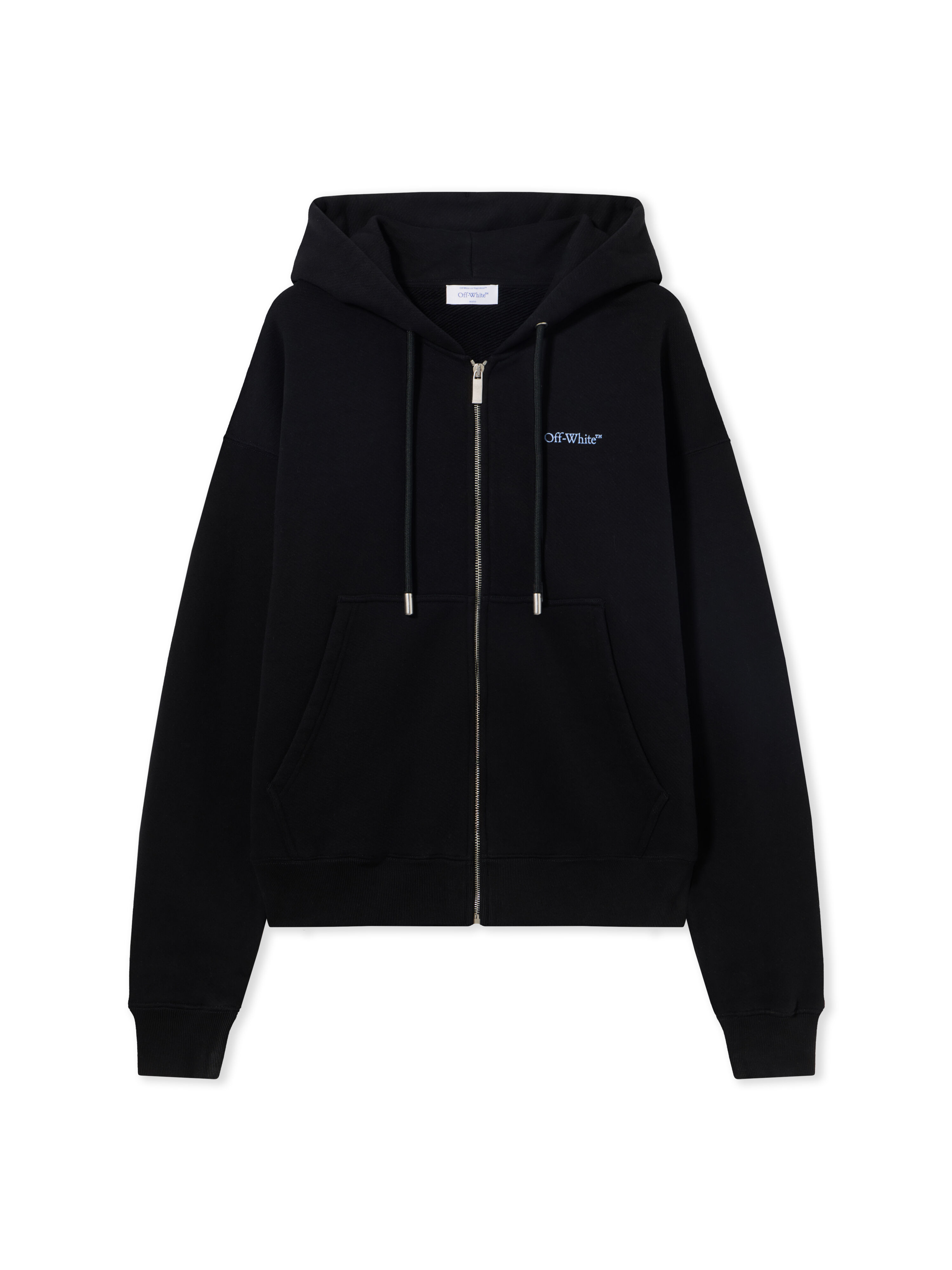 OFF WHITE Barber Arrow Zip Skate Hoodie BLACK - SERENITY OMBE015S25FLE004