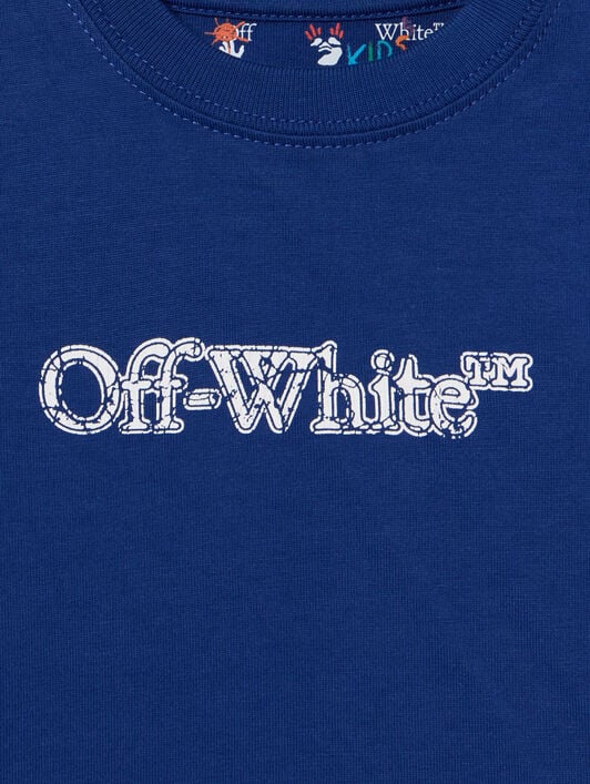 Big Bookish Crackle Logo T-Shirt OFF WHITE Big Bookish Crackle Logo T-Shirt BLUE - WHITE OBXB001F25JER003