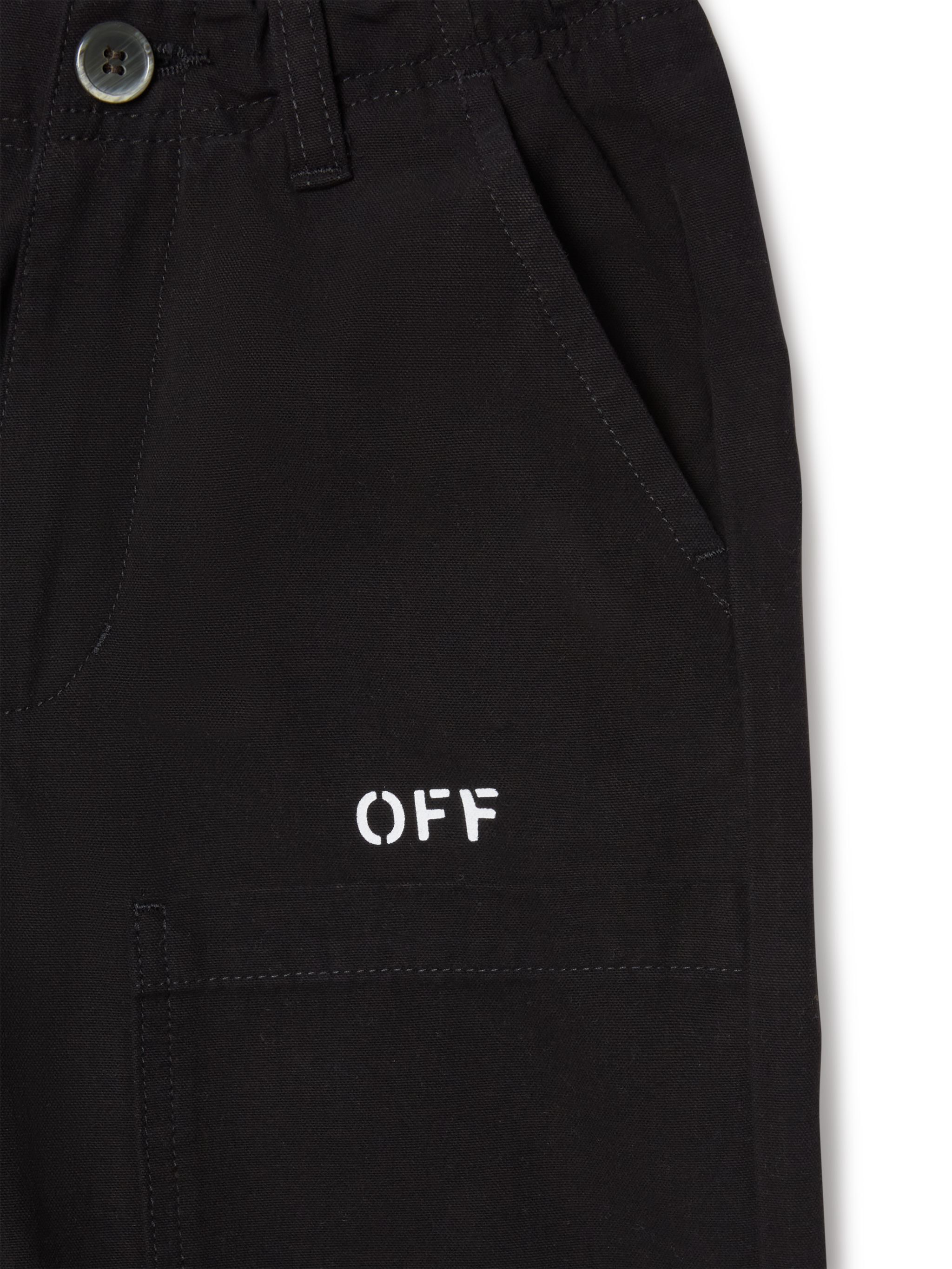 OFF WHITE schwarze hose mit "off" logo SCHWARZ OBCA007F24FAB001