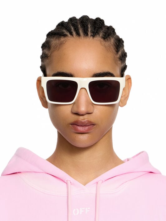 Casper Dark Grey Lens Sunglasses OFF WHITE Casper Dark Grey Lens Sunglasses Shiny Black OW1034010756