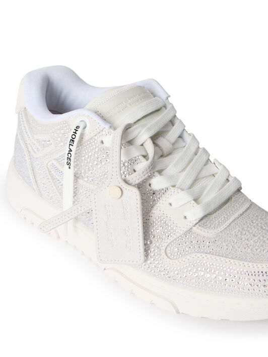 OFF WHITE Out Of Office Strass Sneakers WHITE - SILVER OMIA189C99LEA018