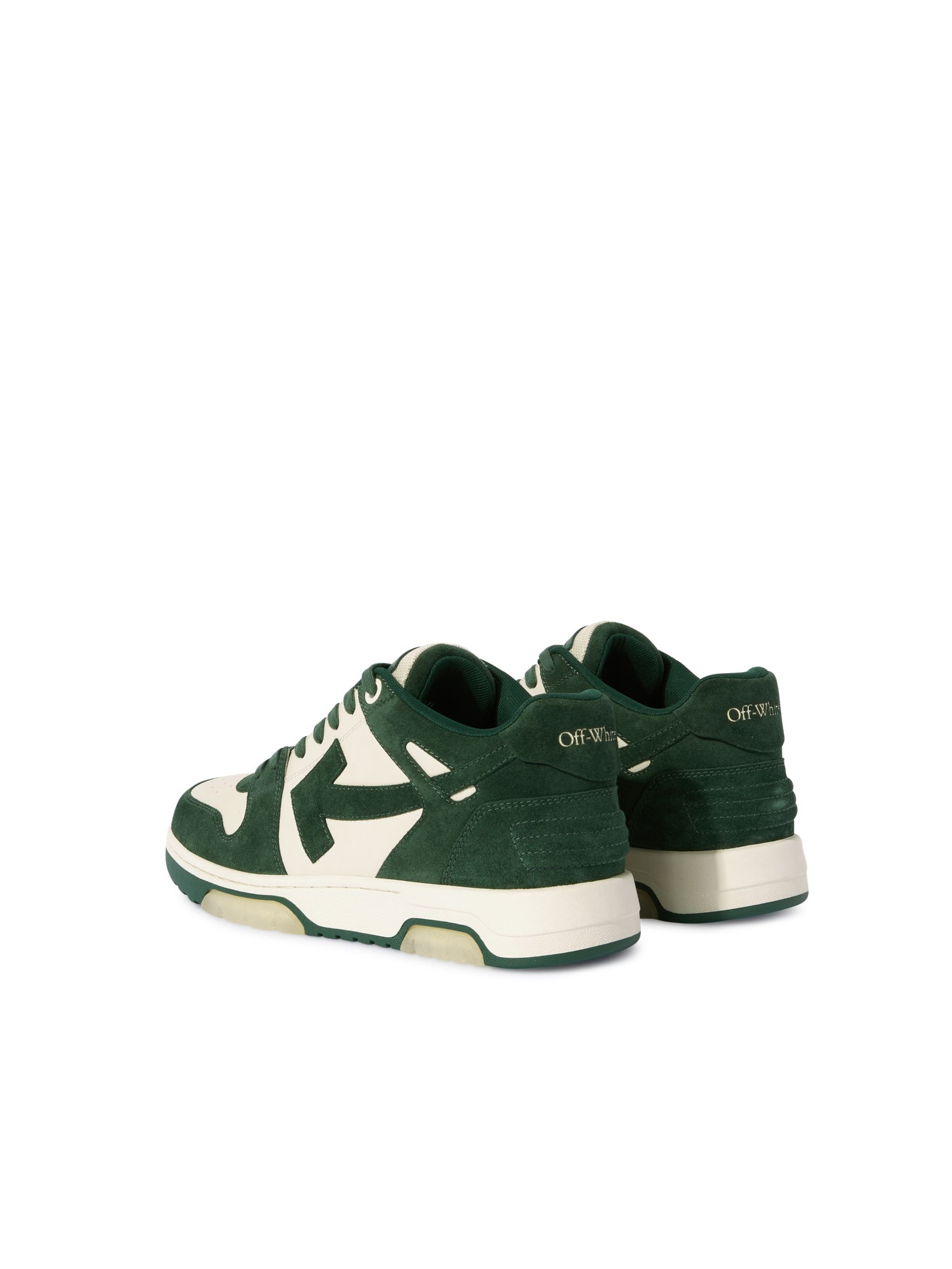 OFF WHITE Sneakers Out Of Office in Pelle Scamosciata GREEN OMIA189S25LEA007
