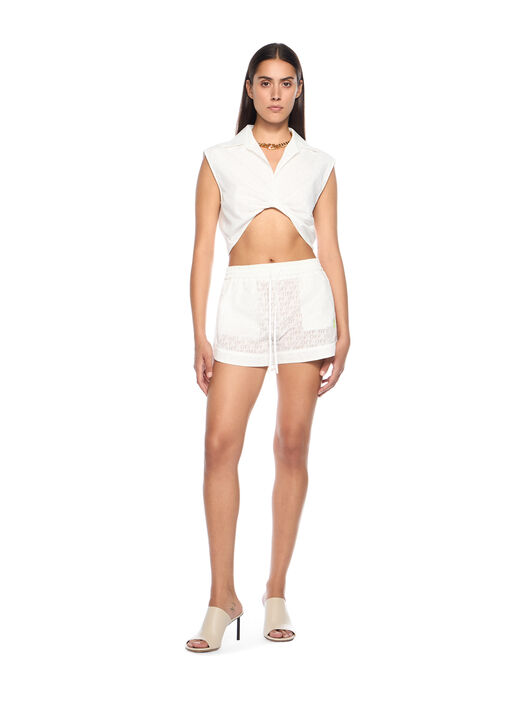 OFF WHITE Off Stamp Shorts WHITE - YELLOW OWCB05NT25FAB001