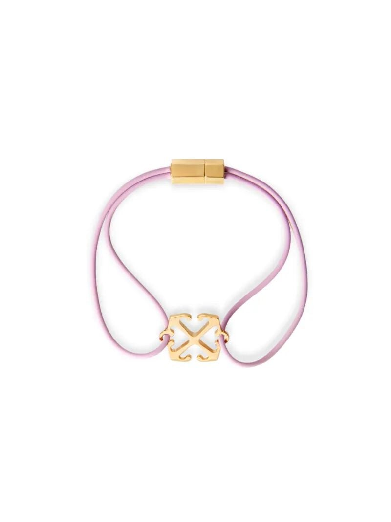 OFF WHITE Bracciale In Gomma Con Finitura Smaltata ORO OWOA12EC99MET001