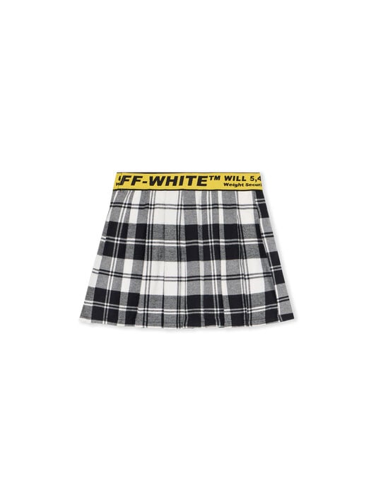 Logo Industrial Plaid Skirt OFF WHITE Logo Industrial Plaid Skirt BLACK - YELLOW OGCC02AF25FAB001