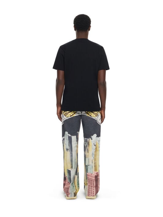 OFF WHITE Swarovski Double Eagle Slim T-shirt BLACK 44MAA027Z26J008