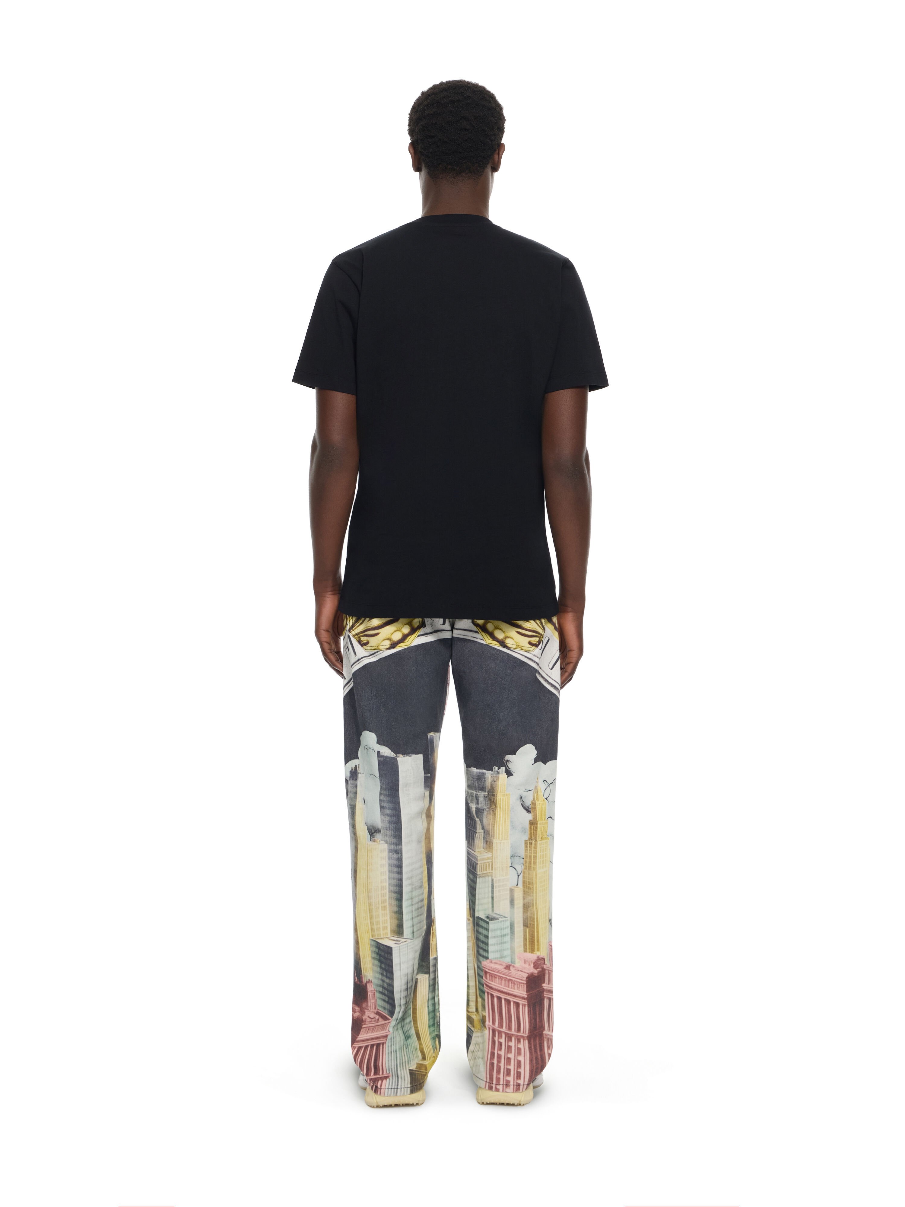OFF WHITE Swarovski Double Eagle Slim T-shirt BLACK 44MAA027Z26J008