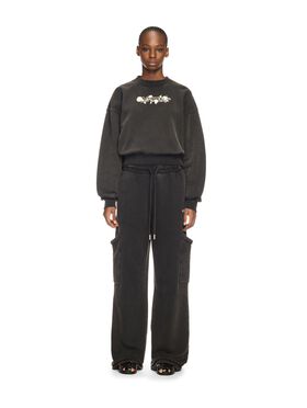 OFF WHITE Black Bookish Rose Sweatshirt GREEN OMAA027T25JER00U