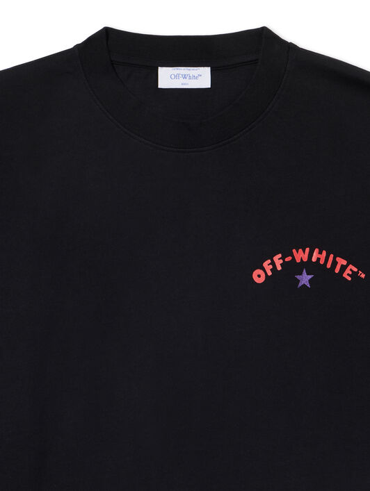 OFF WHITE Star Arrow Skate  T-Shirt BLACK - WHITE OMAA120S25JER008