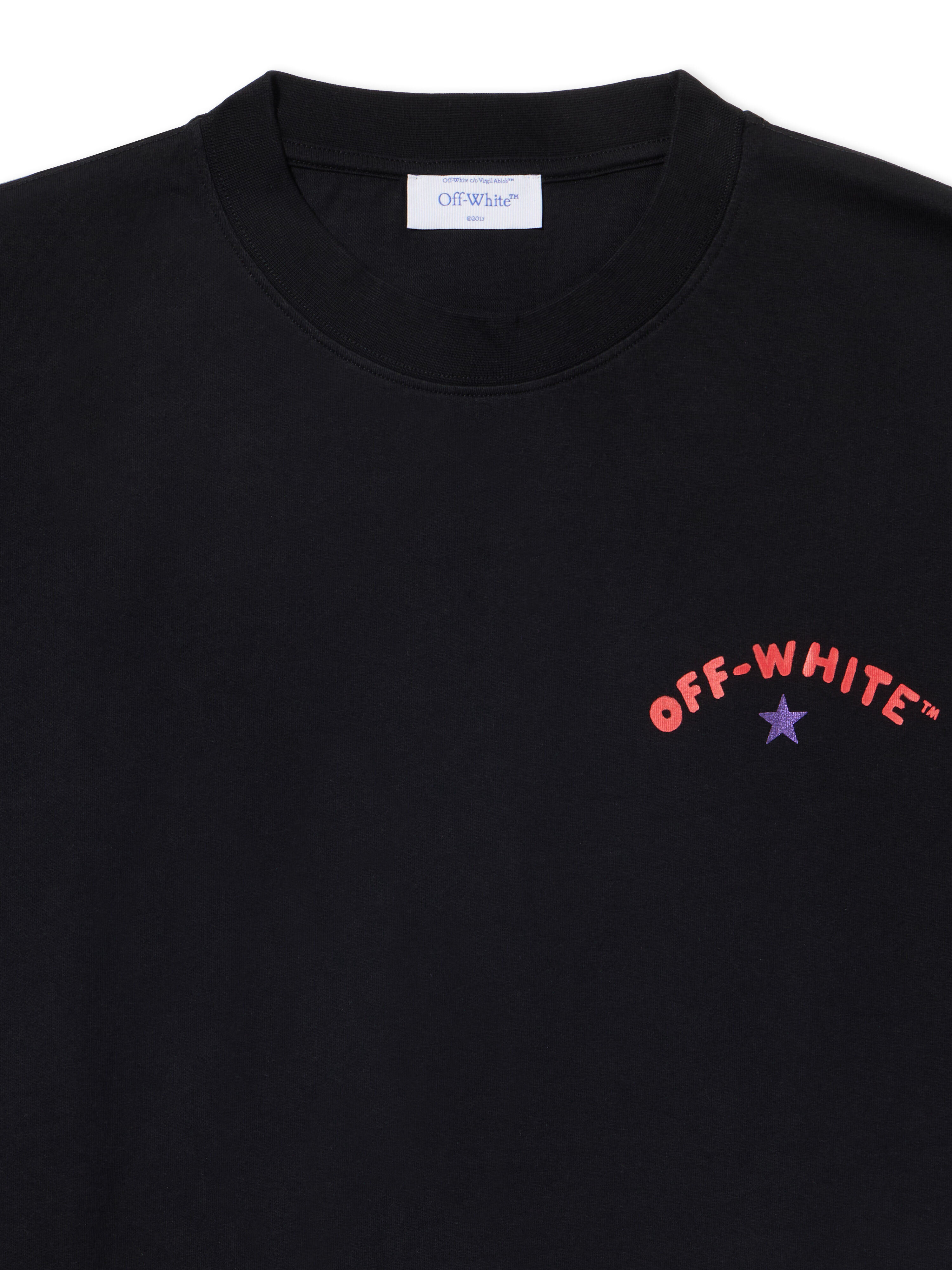 OFF WHITE Star Arrow Skate  T-Shirt BLACK - WHITE OMAA120S25JER008