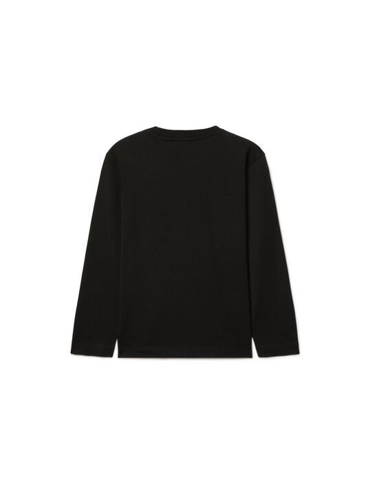 OFF WHITE Big Bookish Long-Sleeved Top BLACK OBAB001S25JER001