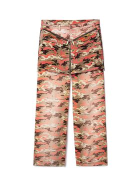 OFF WHITE Orange Camo Zip Pants NEUTRALS OMCP003S25FAB002