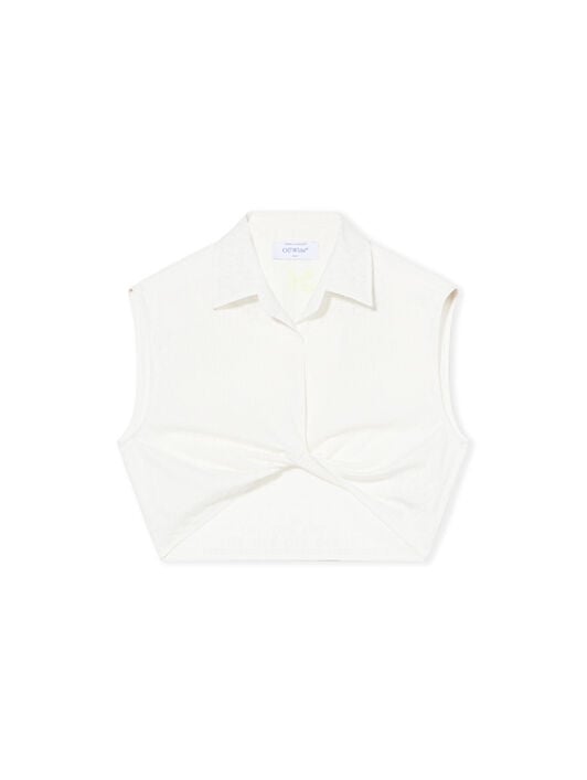 OFF WHITE Off Stamp Sleeveless Shirt WHITE - YELLOW OWGA09ET25FAB002