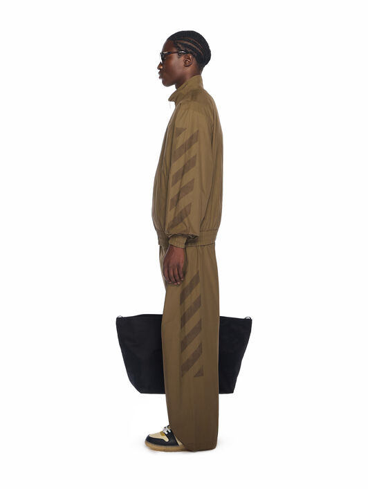 Diagonal Cotton Trackpants OFF WHITE Diagonal Cotton Trackpants BEECH/BEECH OMCJ03FF25FAB001