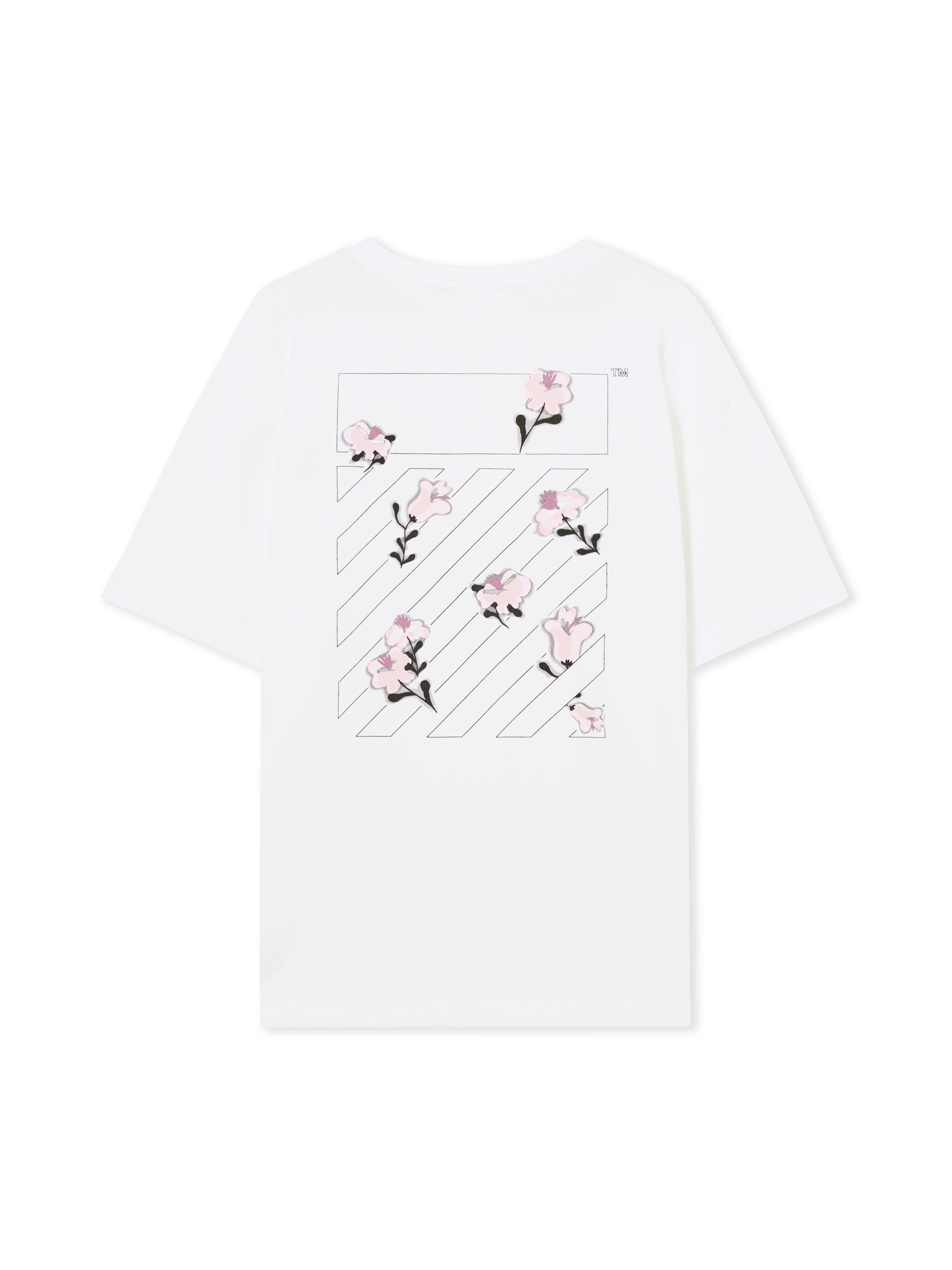 LAB L/AB Floral Logo Skate T-Shirt Bright White Flower LABF2639A00035T