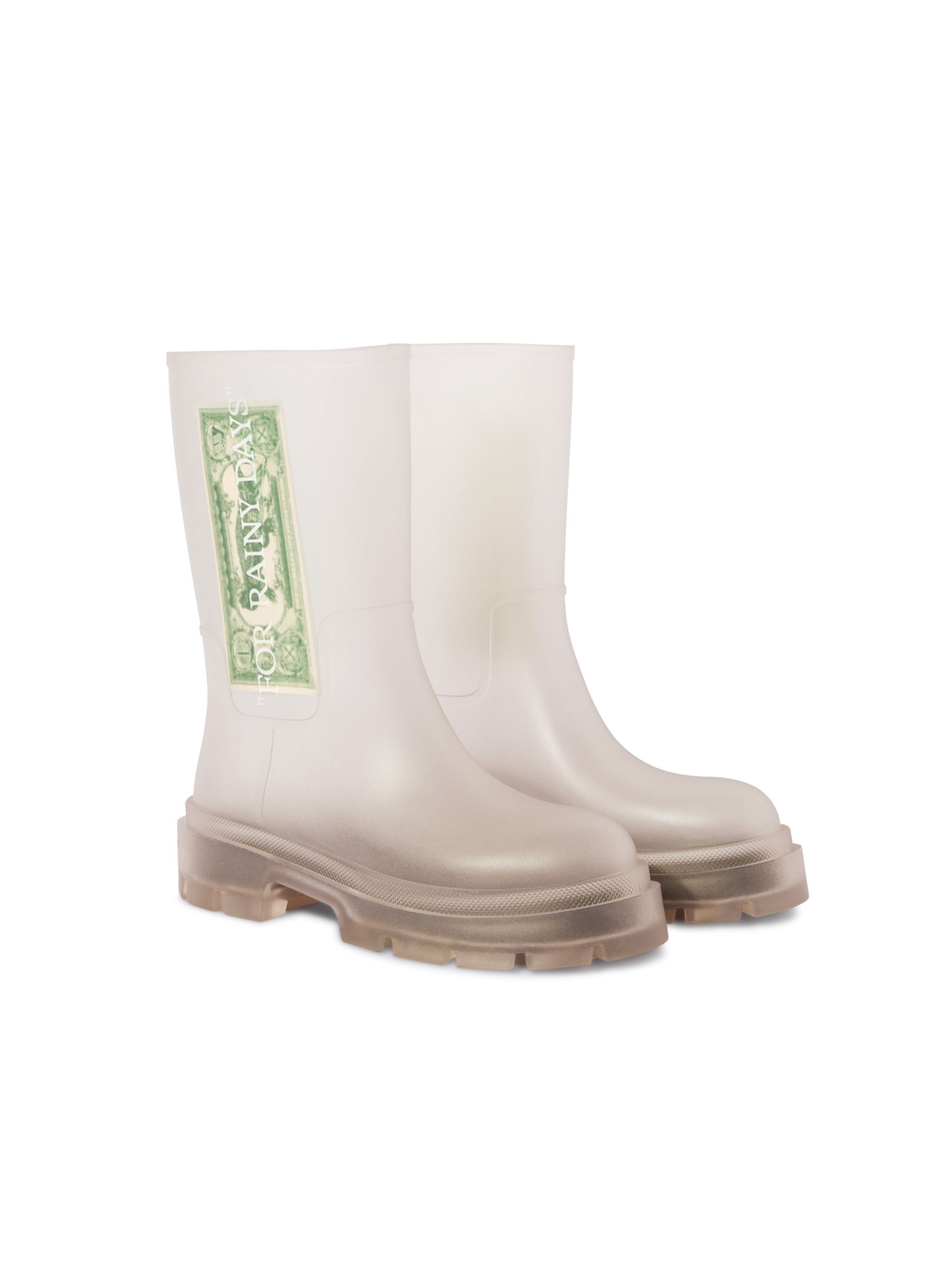 OFF WHITE Stivali Reboot Trasparente/Bianco BIANCO OMIE00BS25MAT001