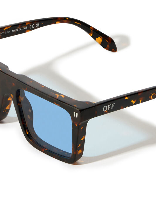 OFF WHITE Bridgeport Blue Lens Sunglasses SHINY WHITE OW1045604556