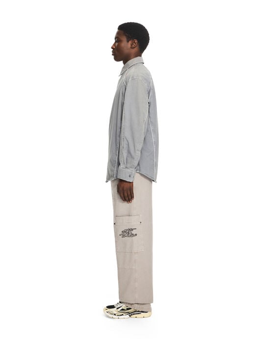 OFF WHITE Garment-Dyed Sporty Shirt CASTELROCK 44XGE04RS26F001