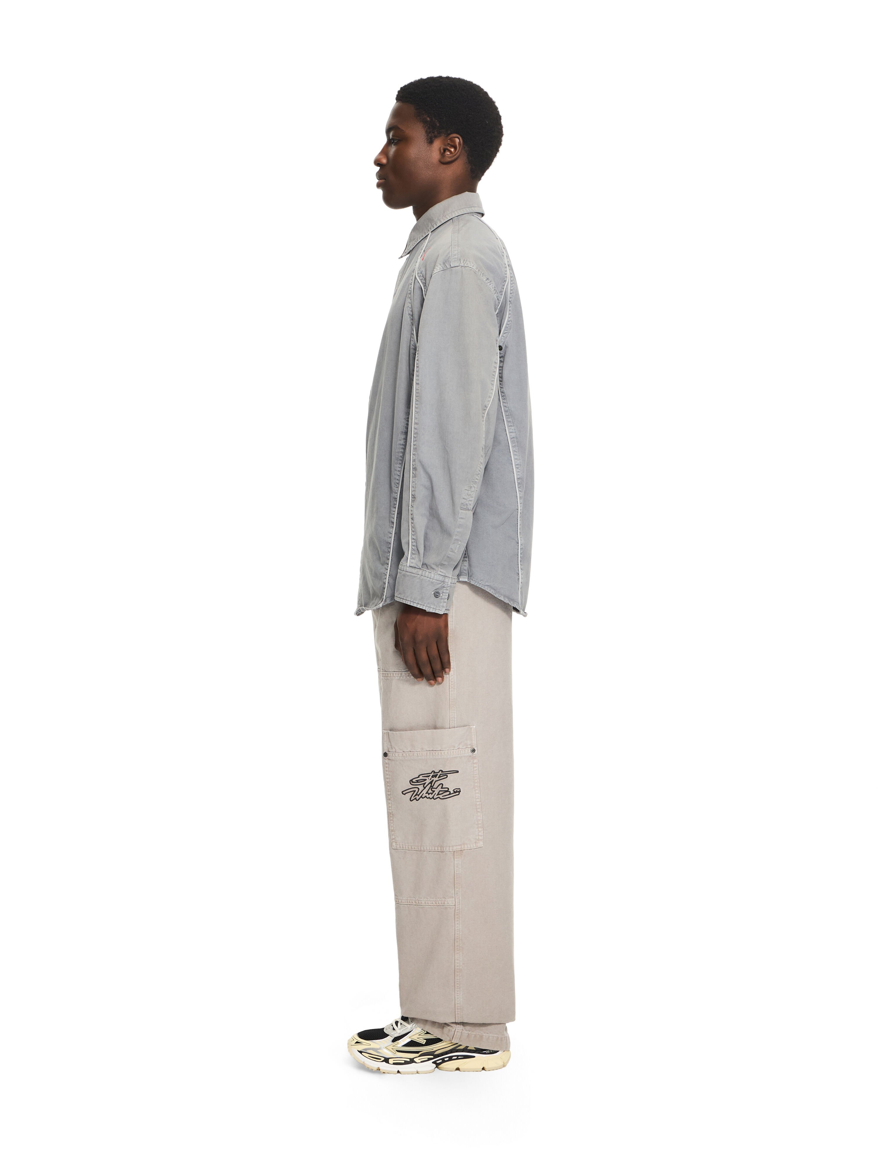 OFF WHITE Garment-Dyed Sporty Shirt CASTELROCK 44XGE04RS26F001