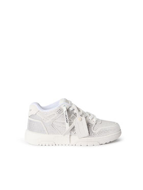 OFF WHITE Out Of Office Strass Sneakers WHITE - SILVER OMIA189C99LEA018