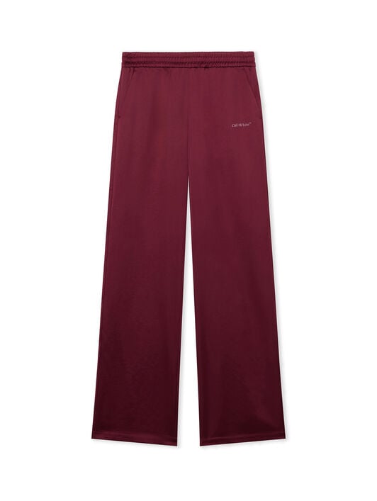 OFF WHITE Diag Lace Satin Track Pants Rumba Red Nautical Blue 2FH00861B