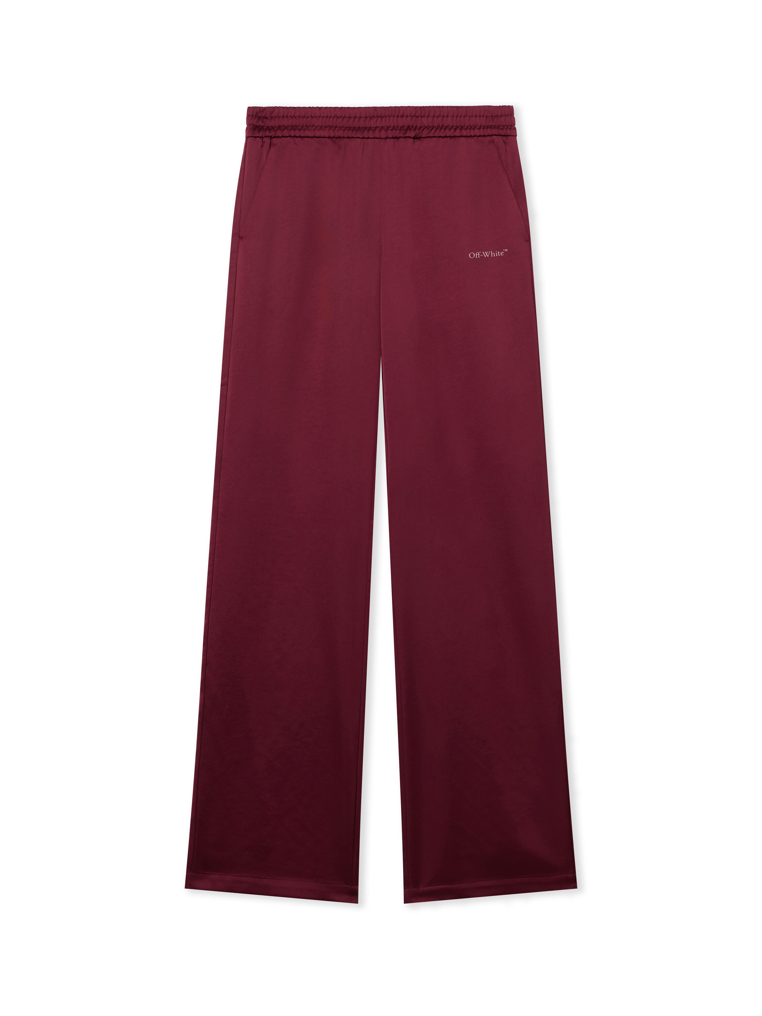 OFF WHITE Diag Lace Satin Track Pants Rumba Red Nautical Blue 2FH00861B