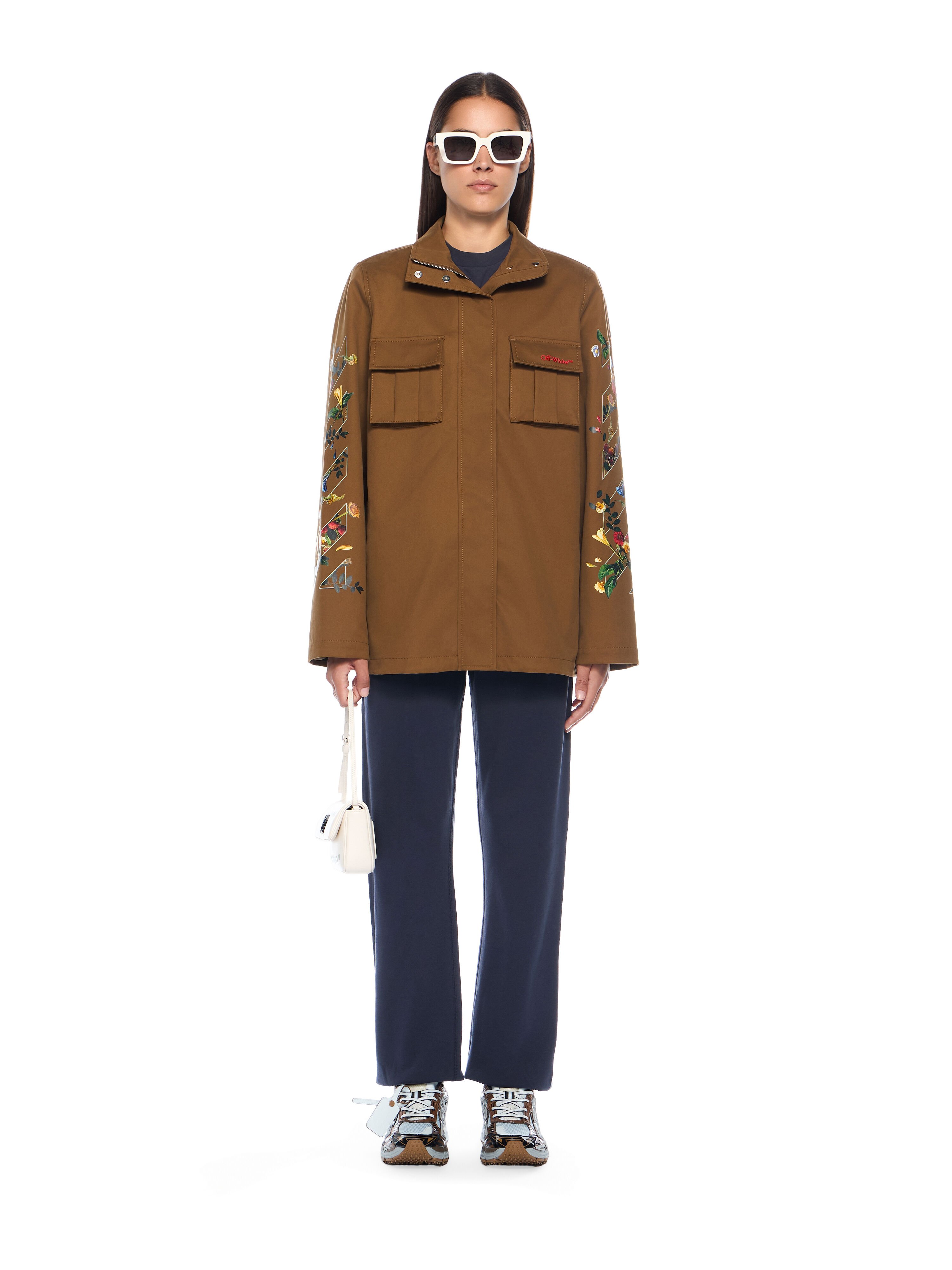 OFF WHITE Arrow Flower Field Twill Jacket BEECH-BEECH OWEL013F25FAB001