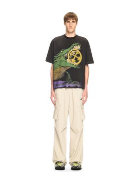 OFF WHITE Black Crocodile T-Shirt GREEN OMAA027T25JER00U