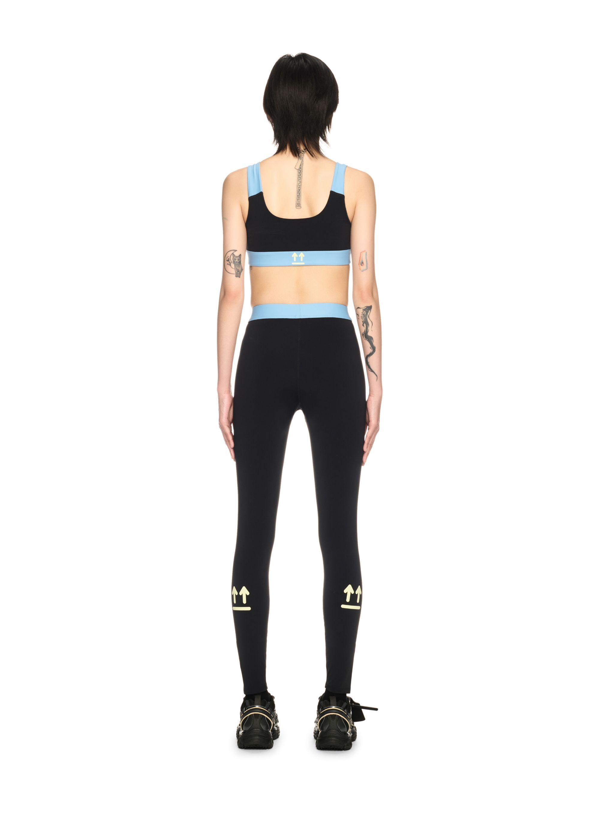 OFF WHITE Black Color-Block Leggings BLACK OWVV016S25JER001