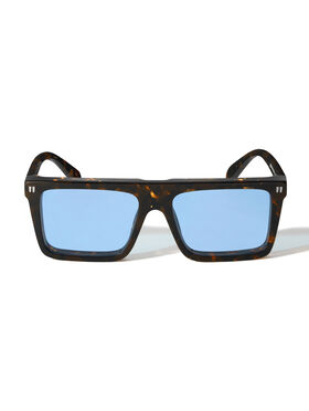 OFF WHITE Bridgeport Blue Lens Sunglasses SHINY WHITE OW1045604556