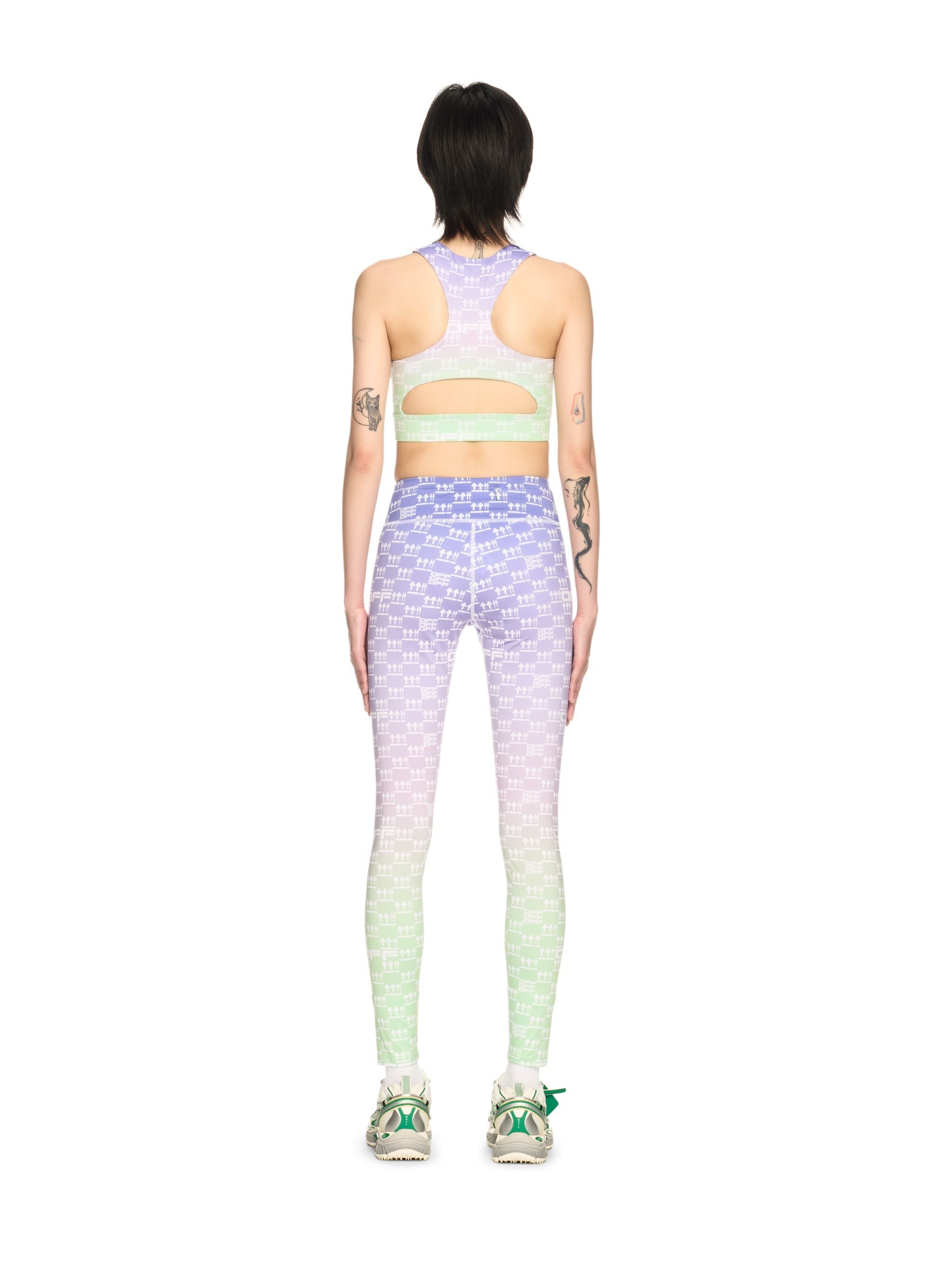 OFF WHITE Double Arrows Aop Cutout Bra PURPLE OWVO05ES25JER001
