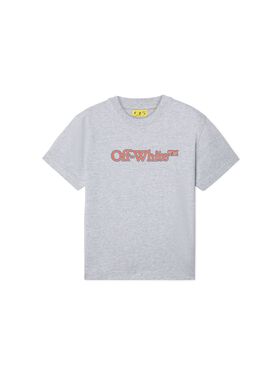OFF WHITE Big Bookish T-Shirt BLUE OBBA001S25FLE007