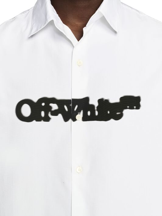 OFF WHITE White Spray Arrow Bowling Shirt WHITE OMGG013S25FAB00A