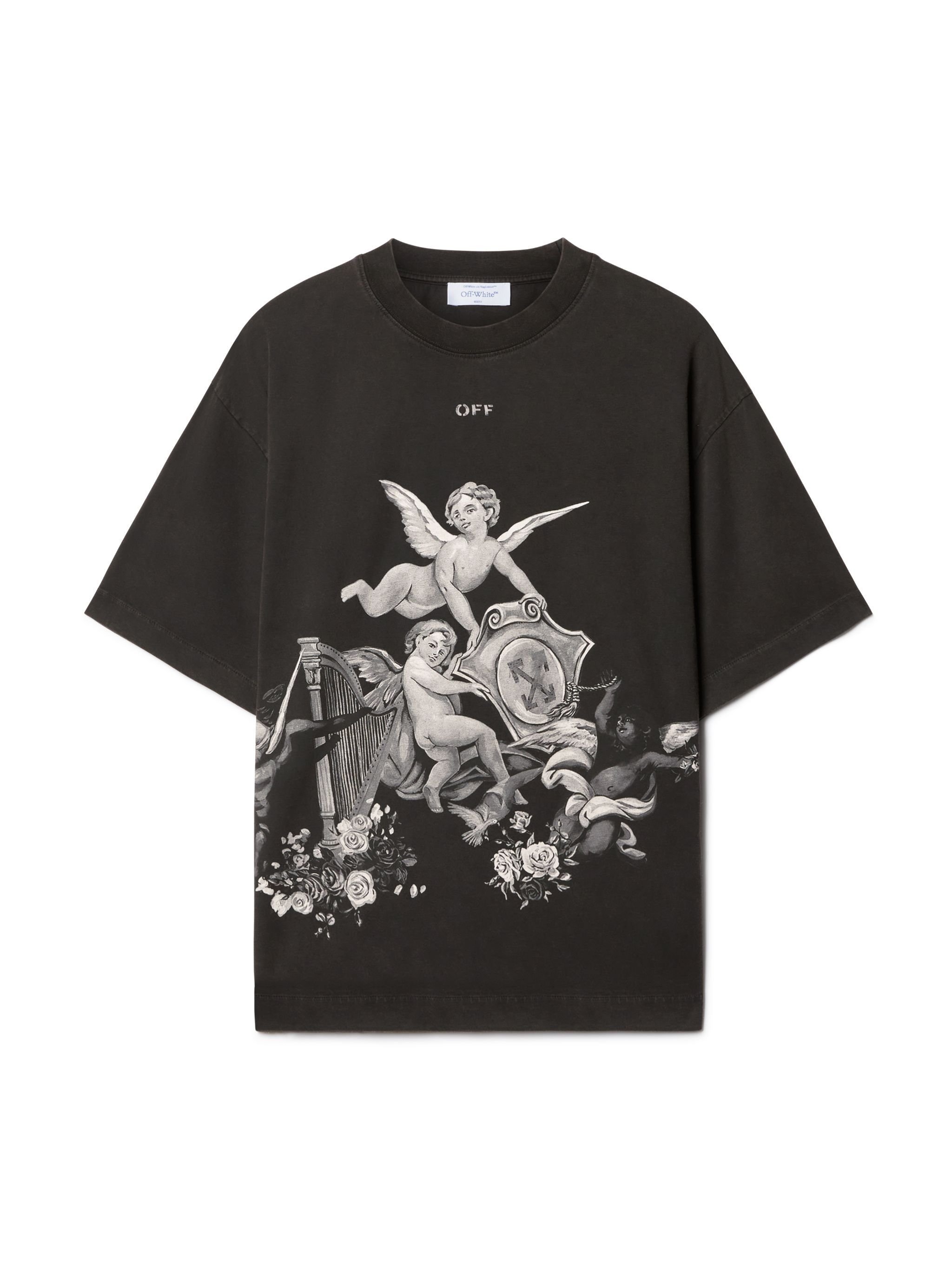 OFF WHITE Putti Skate S/S Tee Vintage Black - White BLACK OMAA120S25JER001