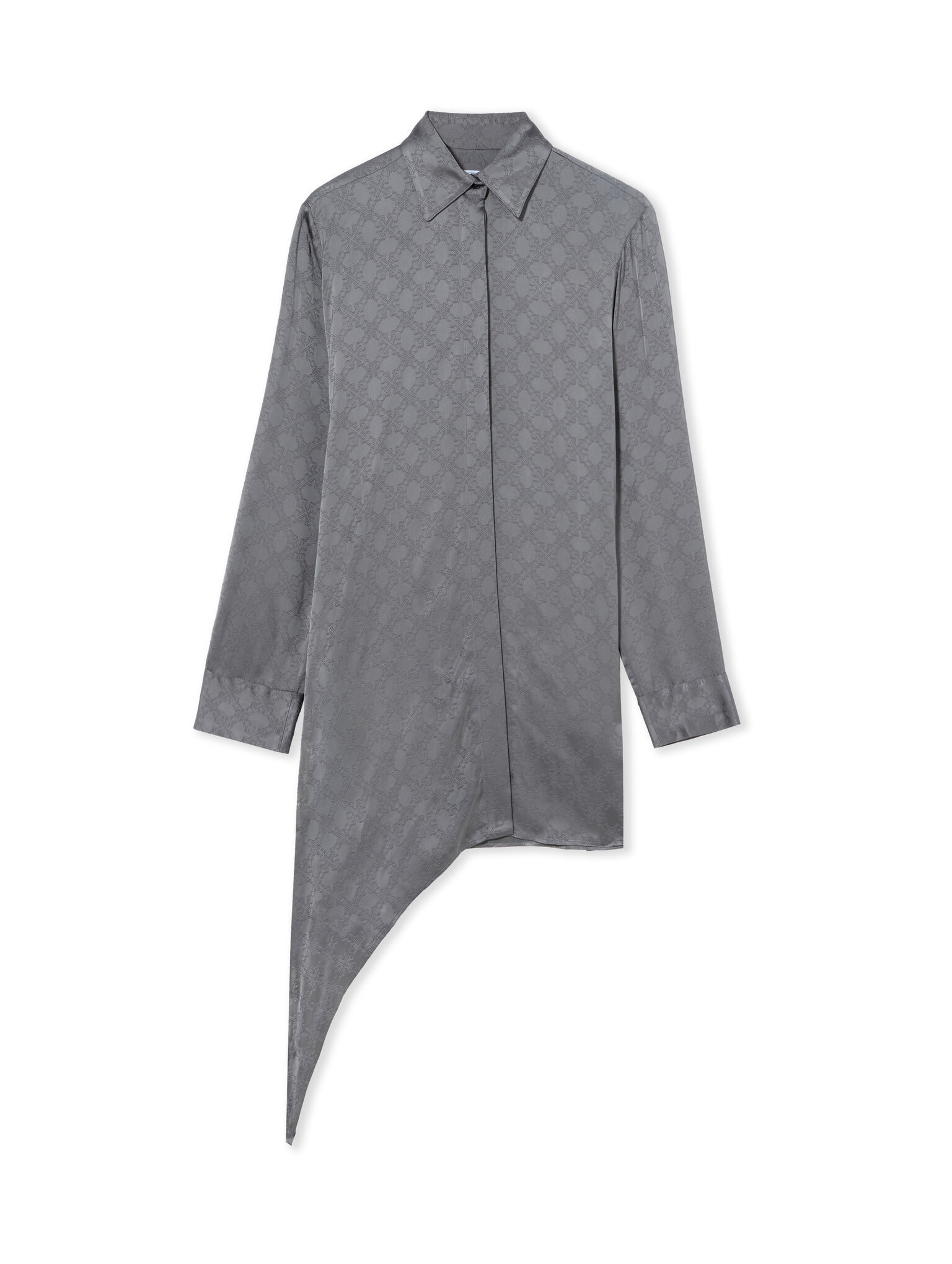 Monogram Jacquard Asymmetric Shirt Dress
