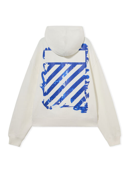 LAB L/AB Diagonal Graffiti Hoodie WHITE 44LABF26K084