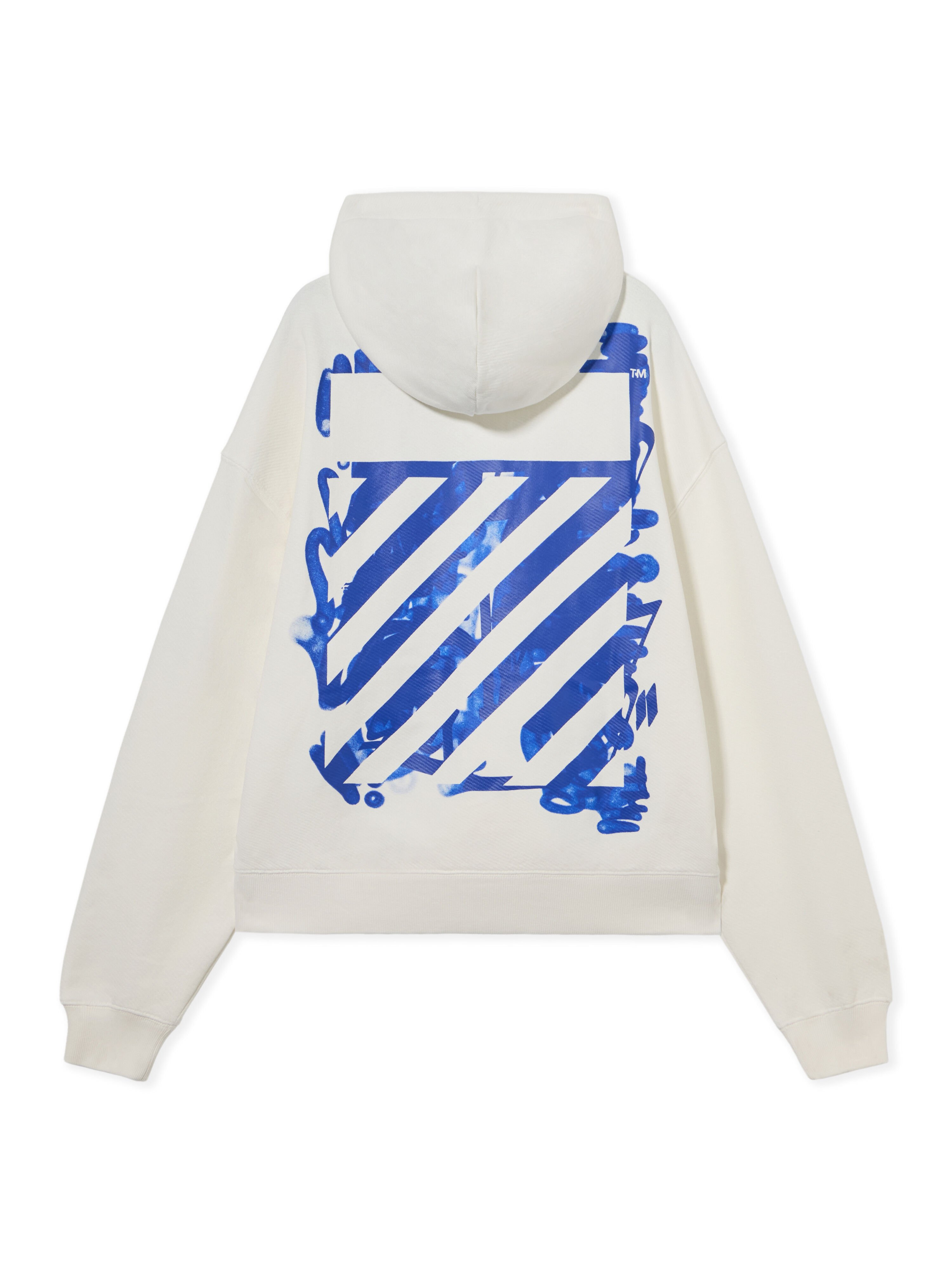 LAB L/AB Diagonal Graffiti Hoodie WHITE 44LABF26K084
