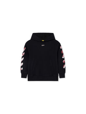 OFF WHITE Arrow Acrylic Hoodie BLACK 44GBB002F26F007