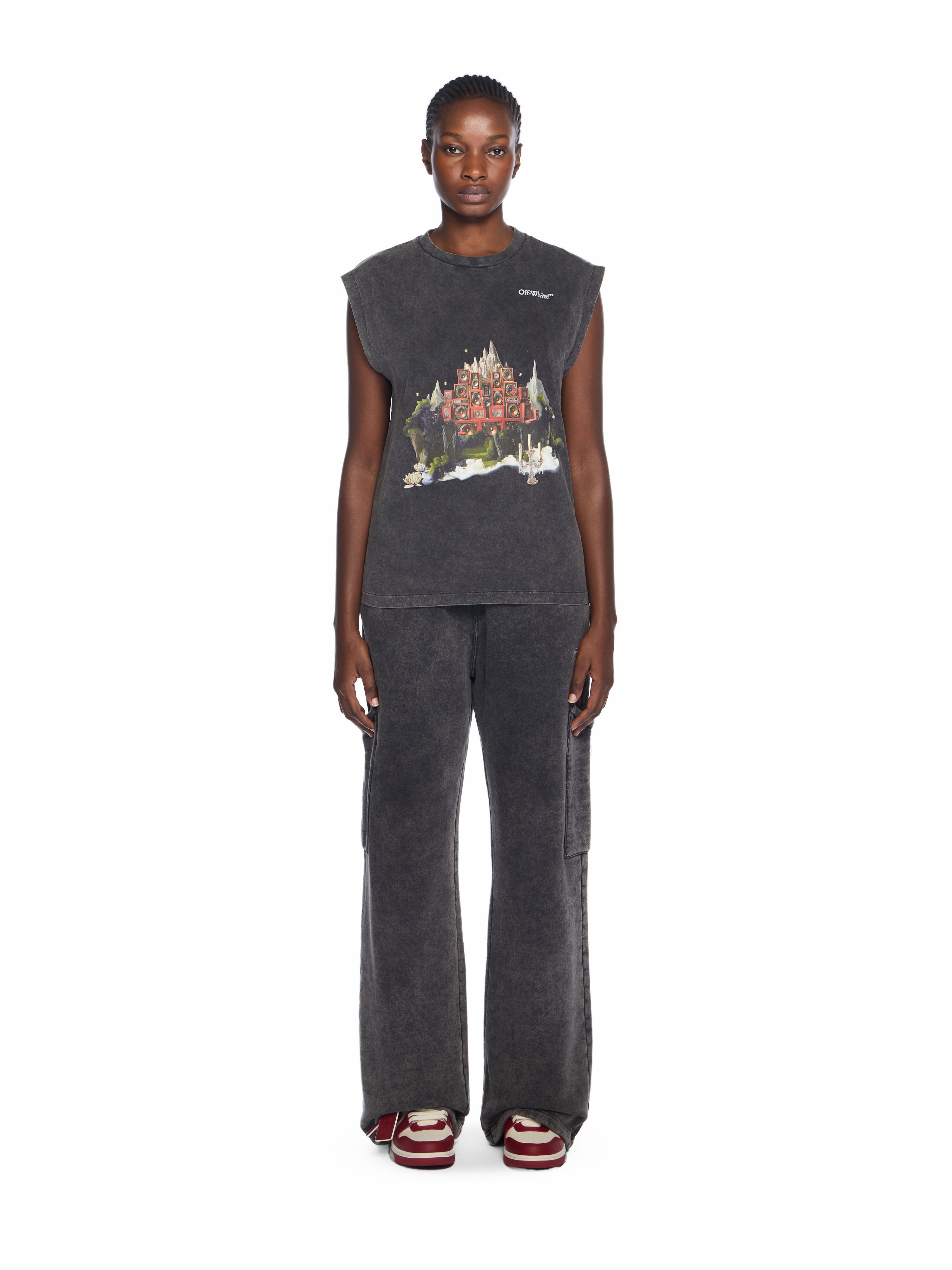 Landscape Arrow Tank Top OFF WHITE Landscape Arrow Tank Top MARBLE BLACK-WHITE OWAC018F25JER002