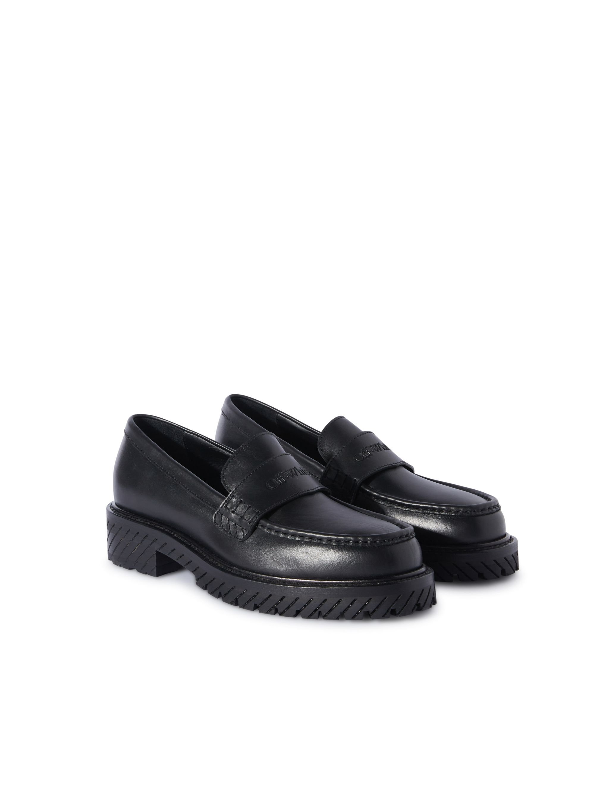 OFF WHITE Black Combat Loafer BLACK OWIG004C99LEA002