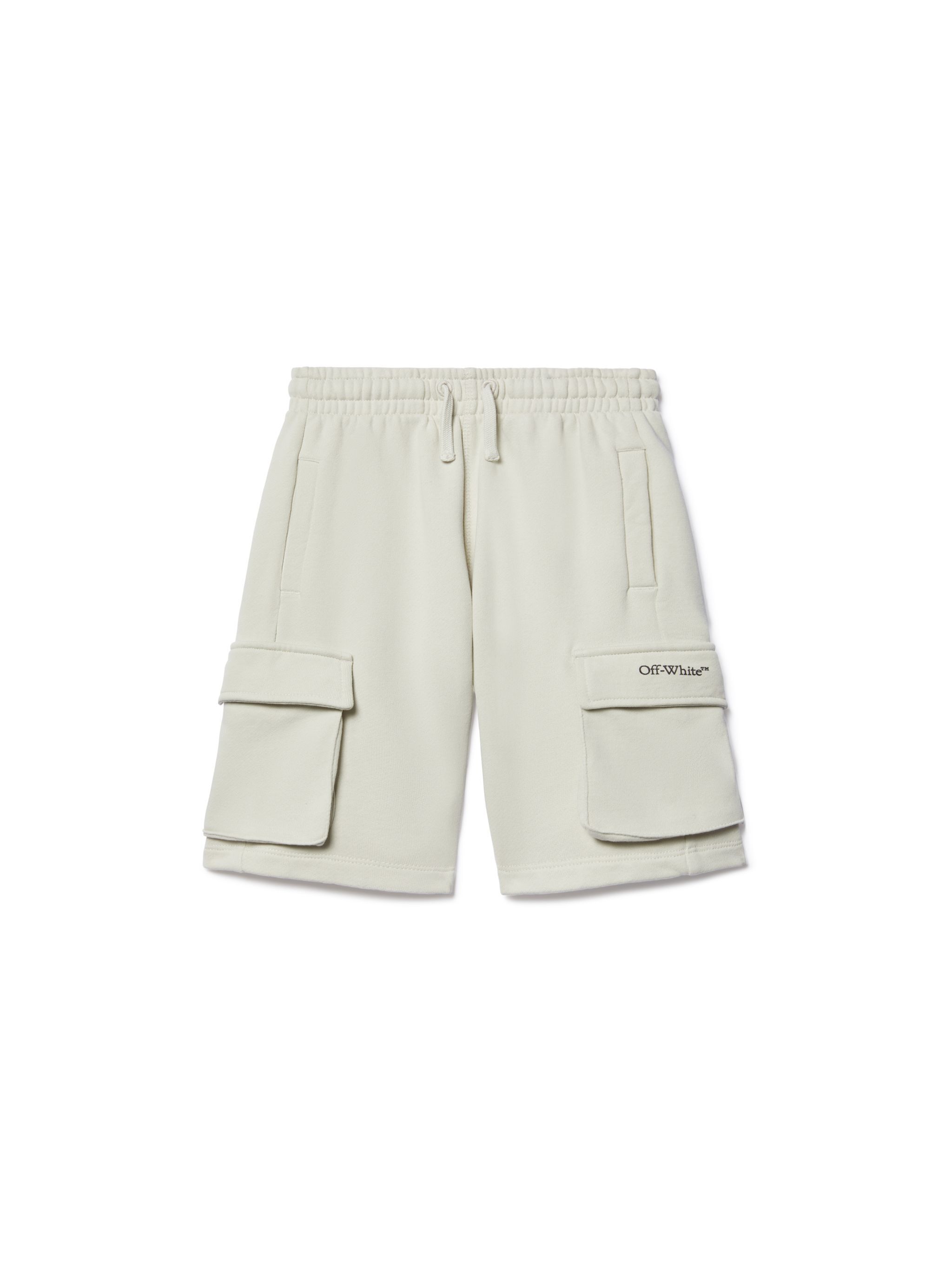 OFF WHITE Diagonal Bookish Sweat Shorts GREY OBCI005S25FLE001