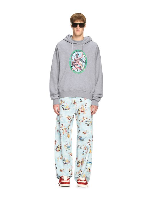 OFF WHITE Gray Fresco Hoodie GREY OMBB085S25FLE003