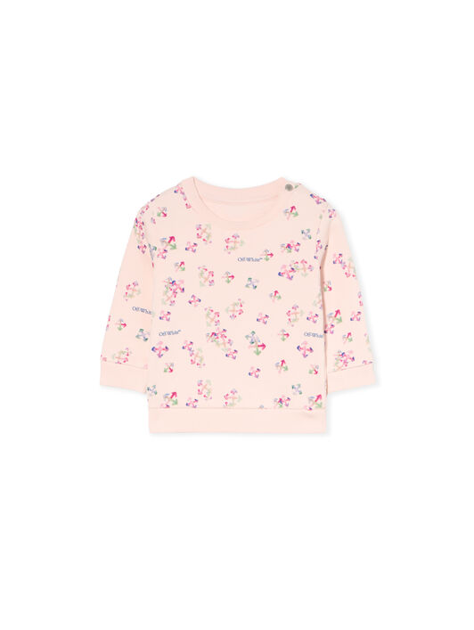 OFF WHITE Aop Arrow Crewneck Logo Sweatshirt SOFT PINK - MULTICOLOR OGXC001F25FLE002