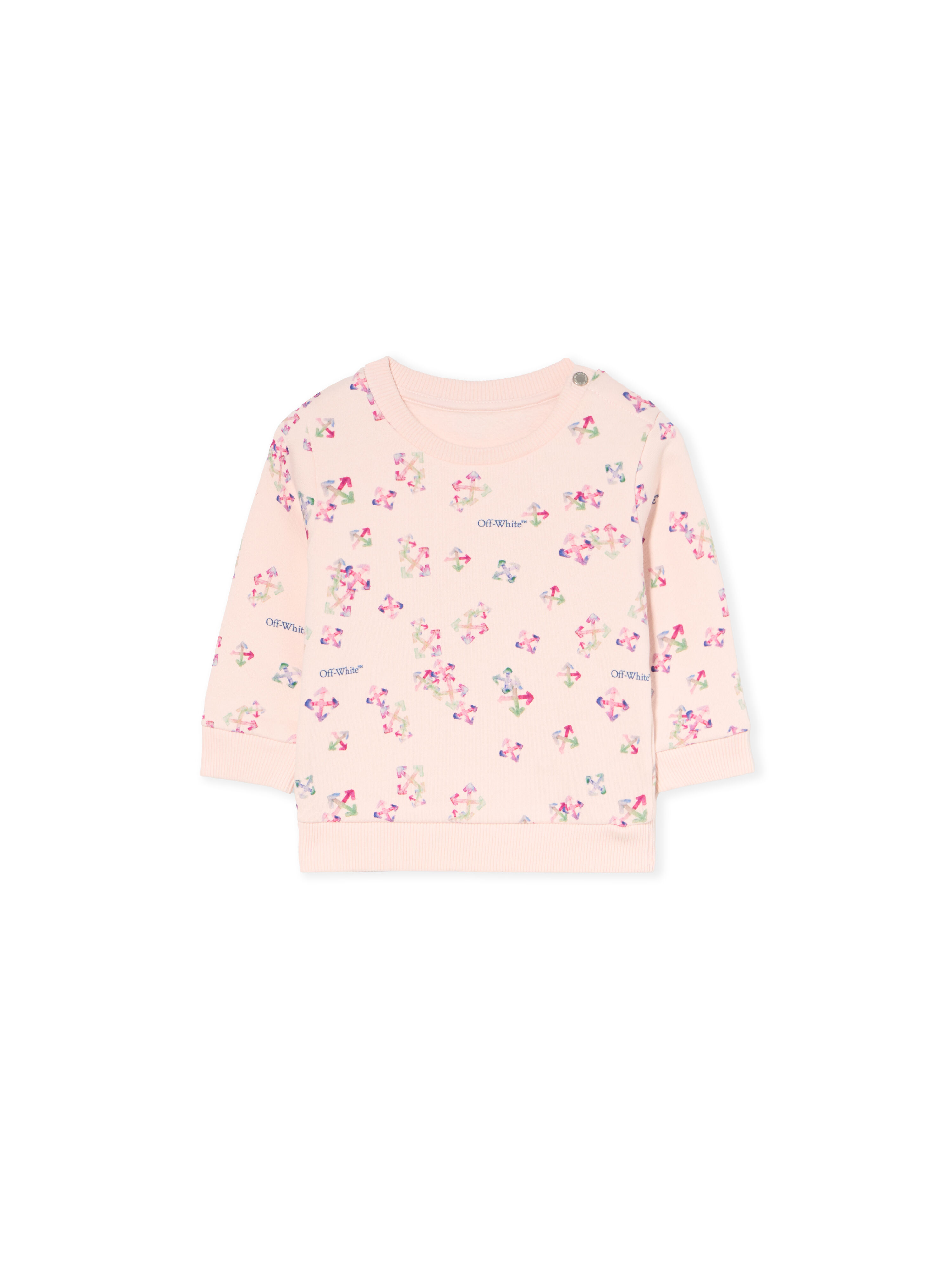 OFF WHITE Aop Arrow Crewneck Logo Sweatshirt SOFT PINK - MULTICOLOR OGXC001F25FLE002