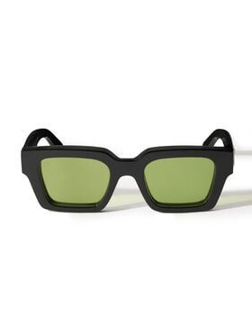 OFF WHITE Virgil  M Light Green Lens Sunglasses Shiny Black OW1022105050