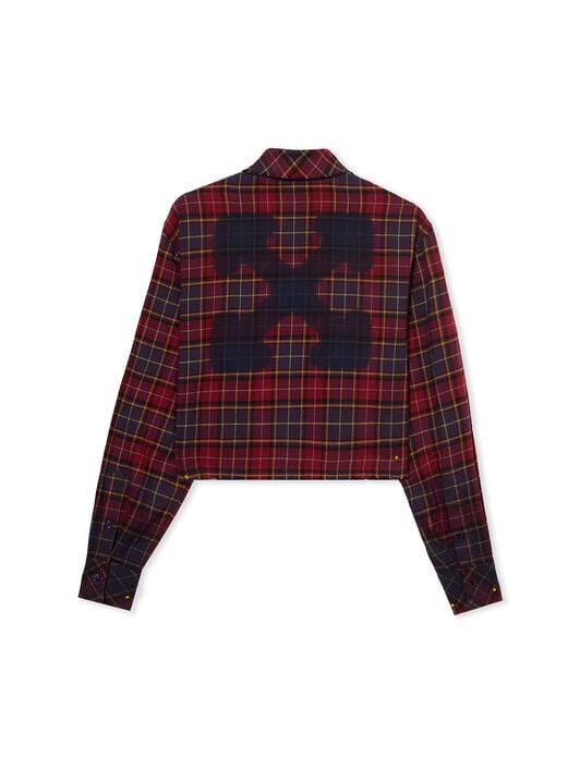 Check Flannel Arrow Spray Shirt OFF WHITE Check Flannel Arrow Spray Shirt BORDEAUX/PURPLE-BLUE IRIS OWGE02HF25FAB001